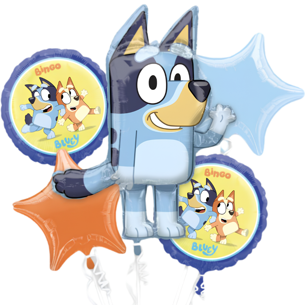Bluey 5pc Balloon Bouquet
