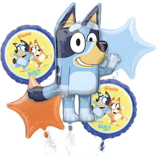 Bluey 5pc Balloon Bouquet