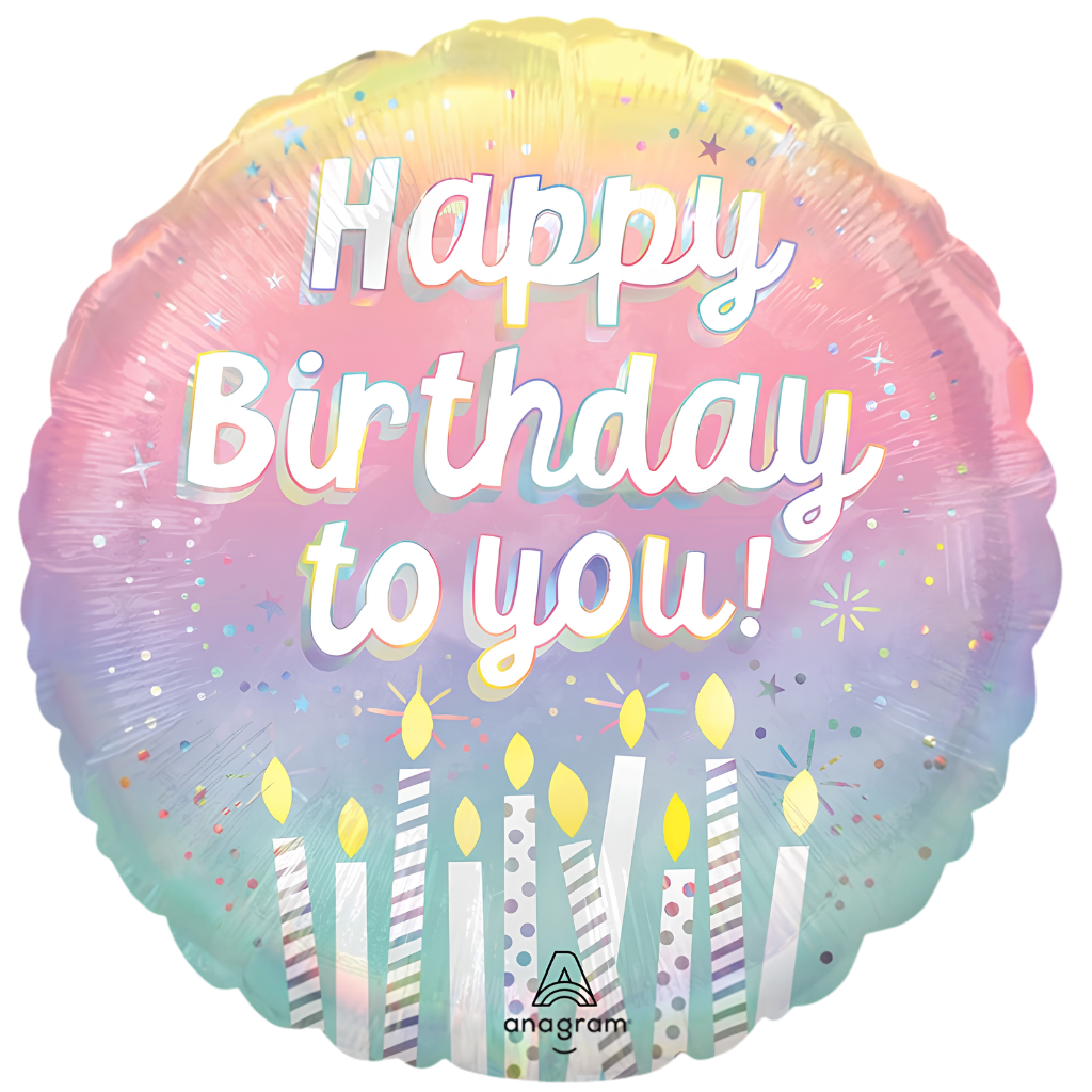 Happy Birthday Pastel Candles 