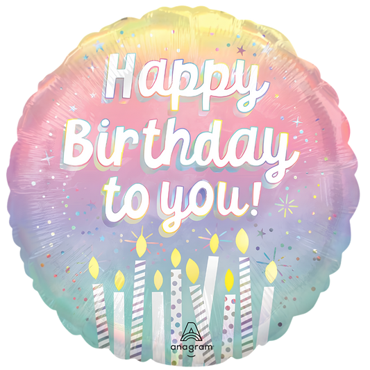 Happy Birthday Pastel Candles 