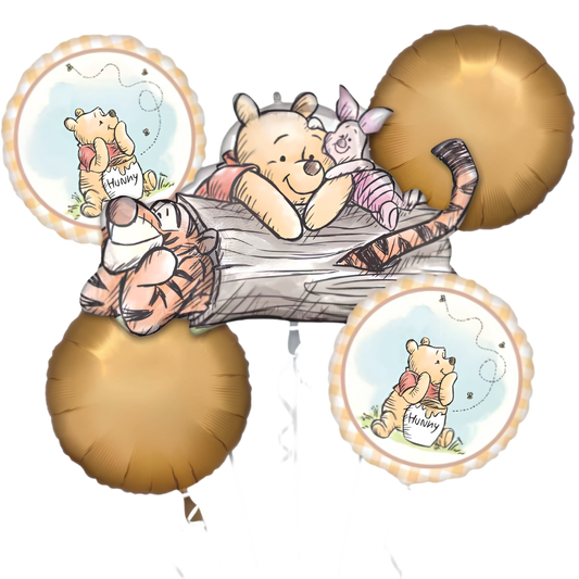 Winnie the Pooh 5pc Balloon Bouquet