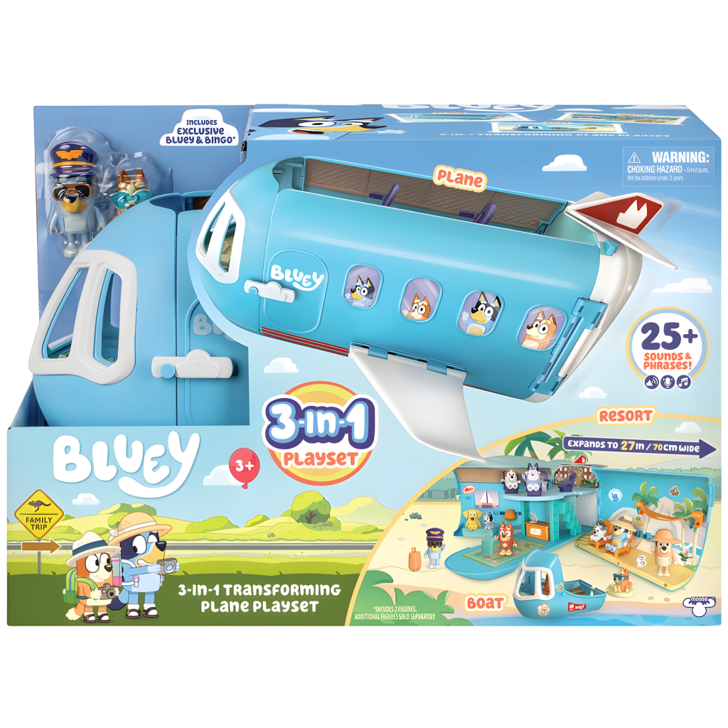 Bluey 3 in 1 Airplane Playset