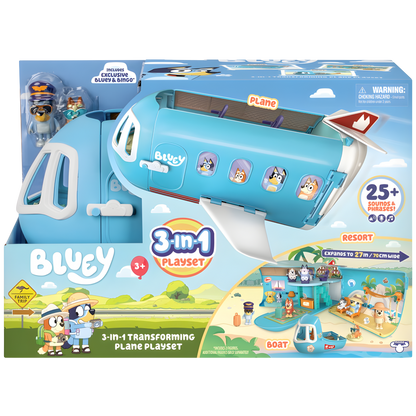 Bluey 3 in 1 Airplane Playset