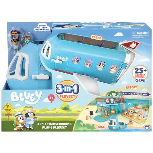 Bluey 3 in 1 Airplane Playset