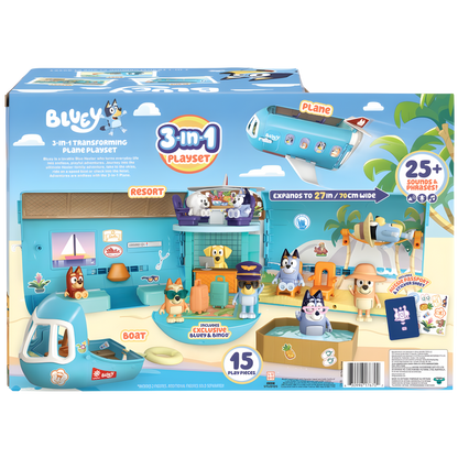 Bluey 3 in 1 Airplane Playset