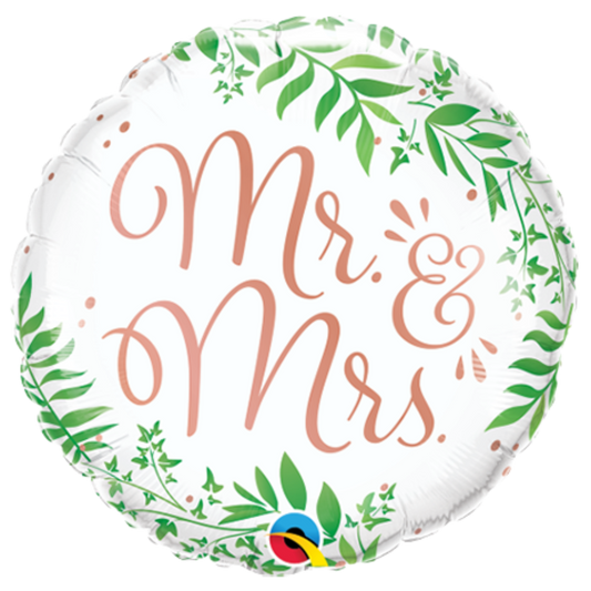 Wedding Green Folige Mr & Mrs