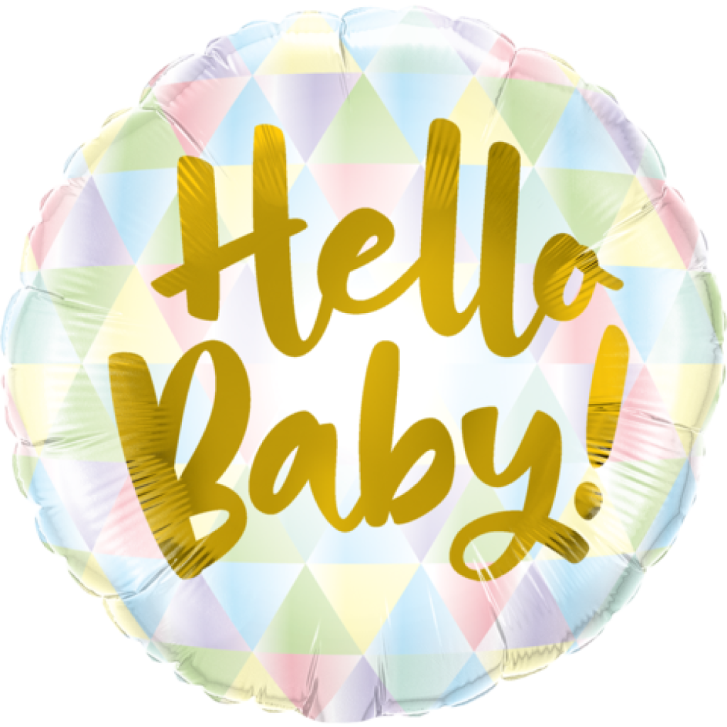 Hello Baby Pastel Triangles 