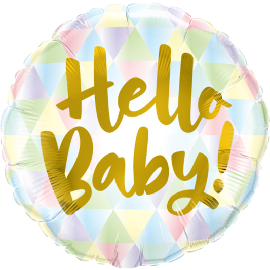 Hello Baby Pastel Triangles 