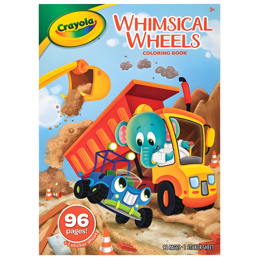 Whimsical Wheels Colouring Book