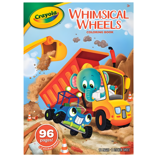 Whimsical Wheels Colouring Book
