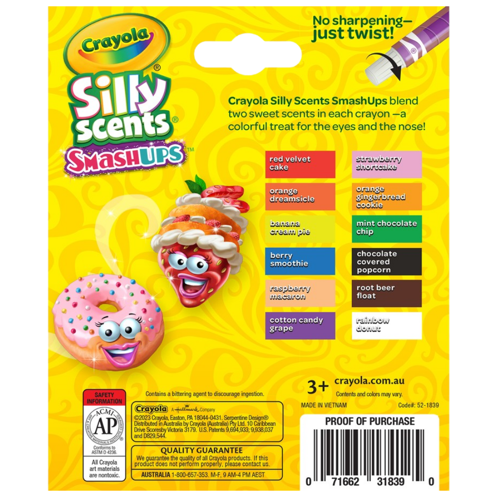Crayola Silly Scents Smash Ups Crayons (12pk)