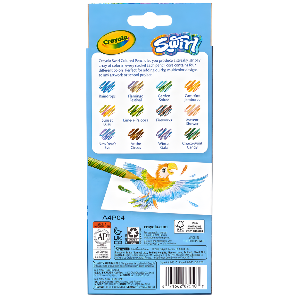 Crayola Swirl Coloured Pencils (12pk) 