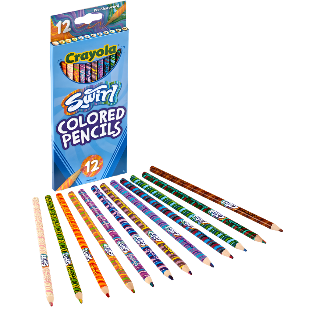 Crayola Swirl Coloured Pencils (12pk) 