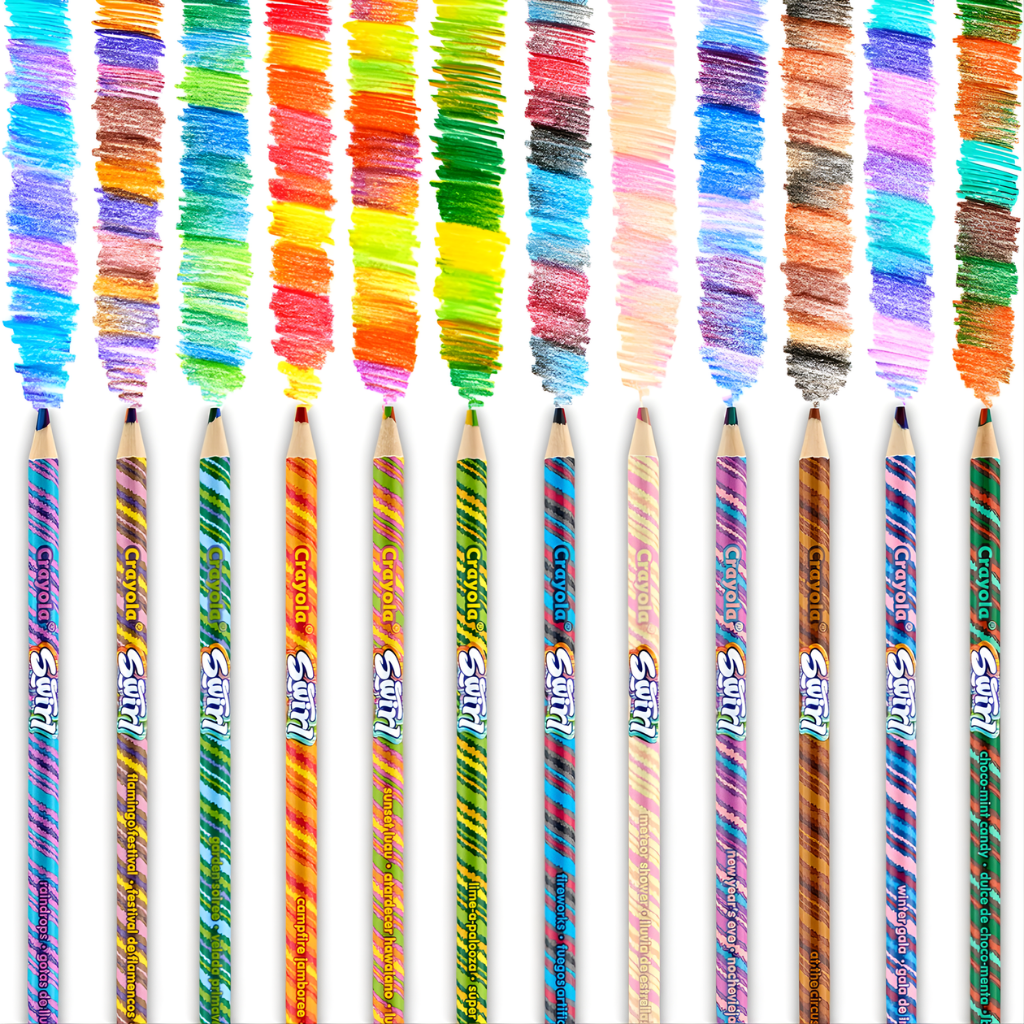 Crayola Swirl Coloured Pencils (12pk) 