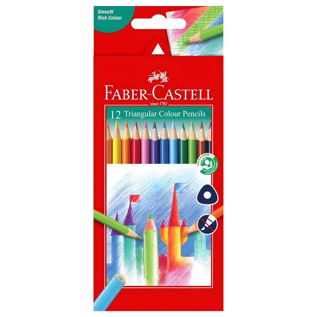 Faber-Castell Triangular Coloured Pencils 