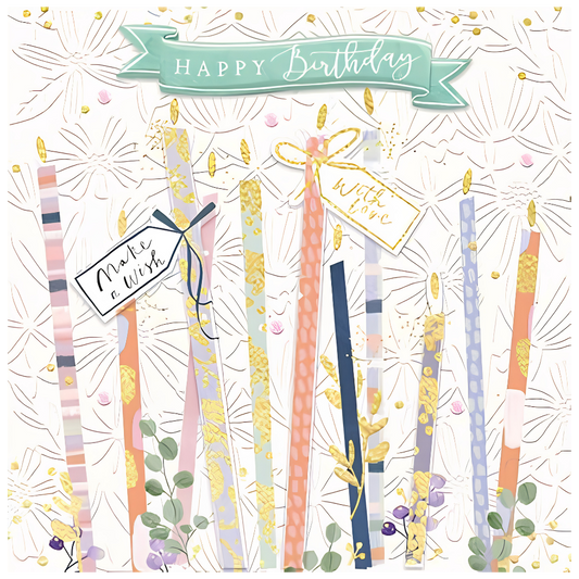 Happy Birthday, Pastel Candles