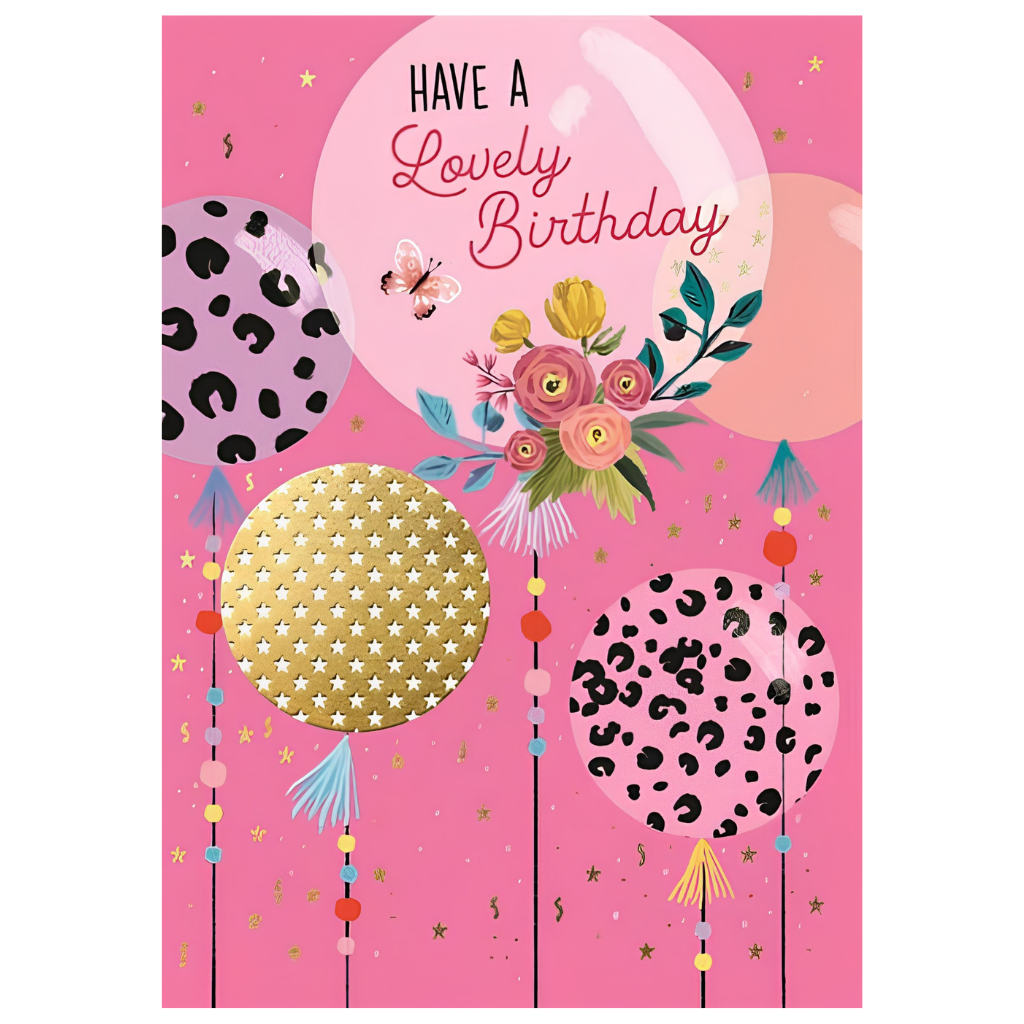 Lovely Birthday, Flowers & Balloons