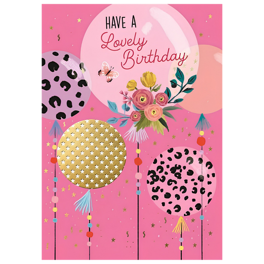 Lovely Birthday, Flowers & Balloons