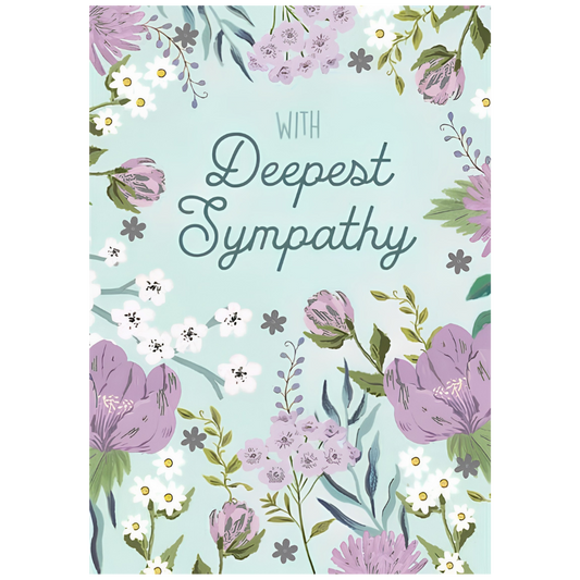 Deepest Sympathy - Purple Flowers