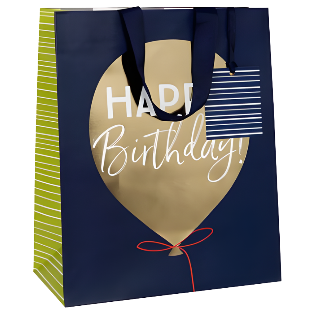 Gift Bag - Gold Balloon (Med) 