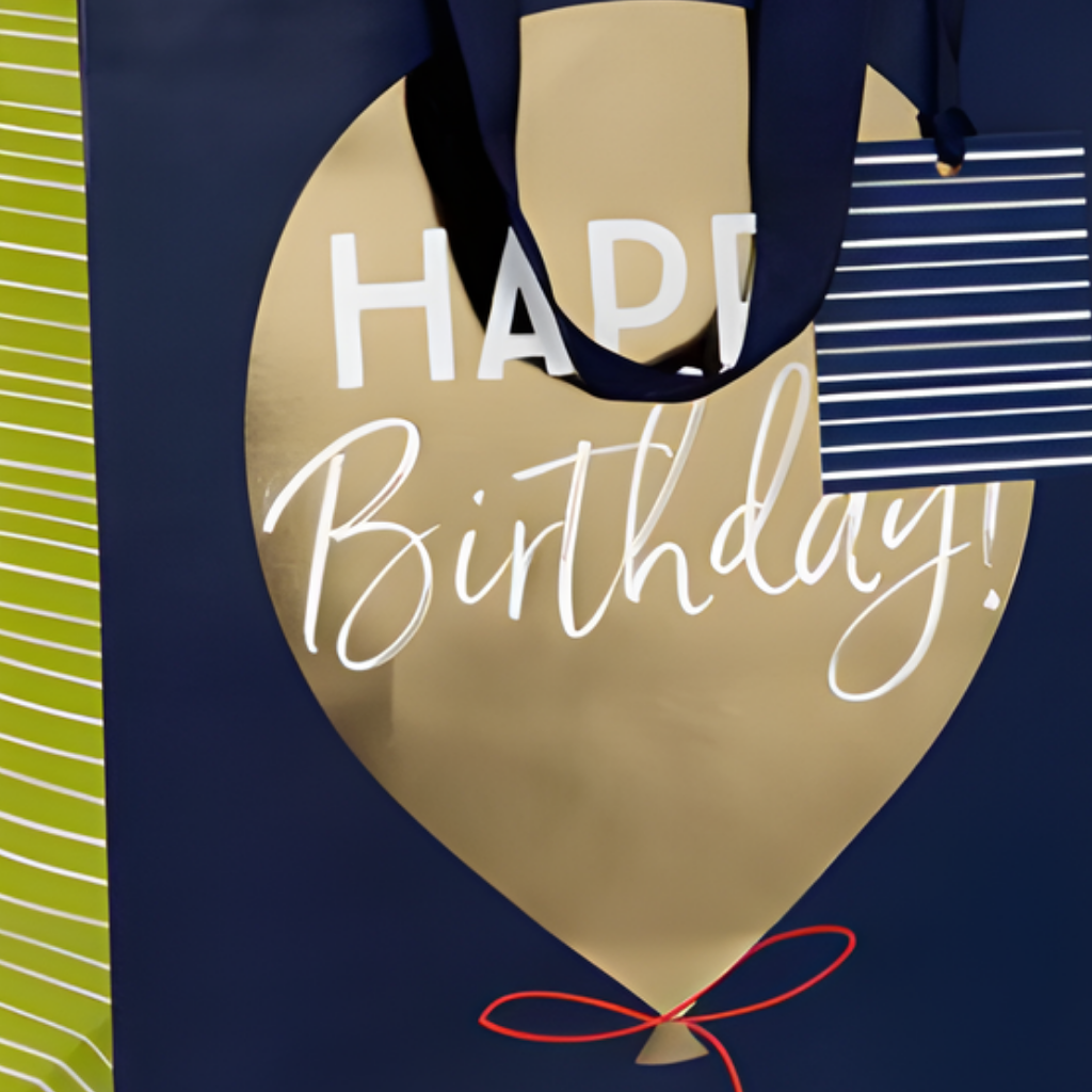 Gift Bag - Gold Balloon (Med) 