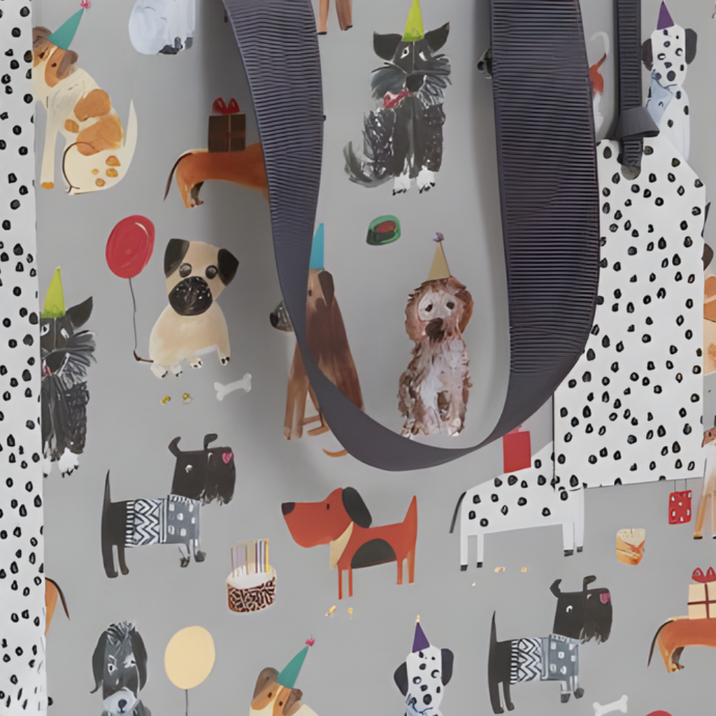 Gift Bag - Tails & Whiskers Dogs (Med)