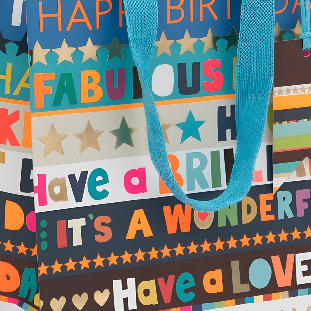 Gift Bag - Birthday Script (Sm)