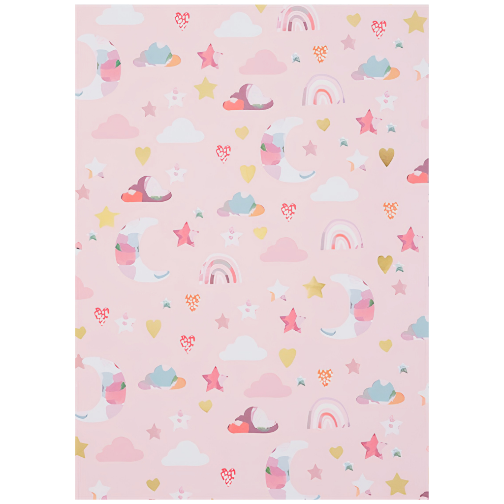 Stars, Clouds & Rainbows Folded Wrap