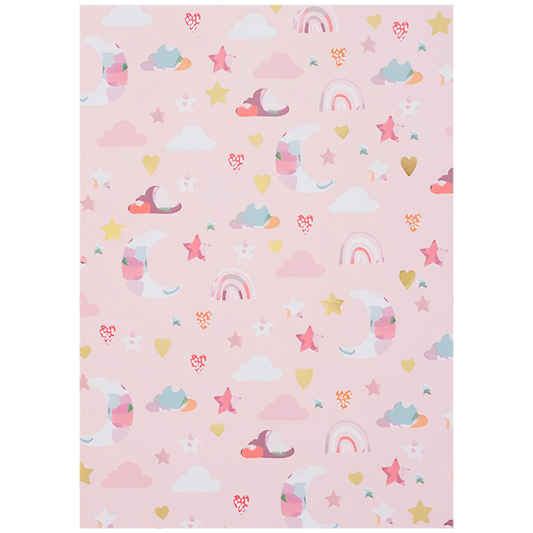 Stars, Clouds & Rainbows Folded Wrap