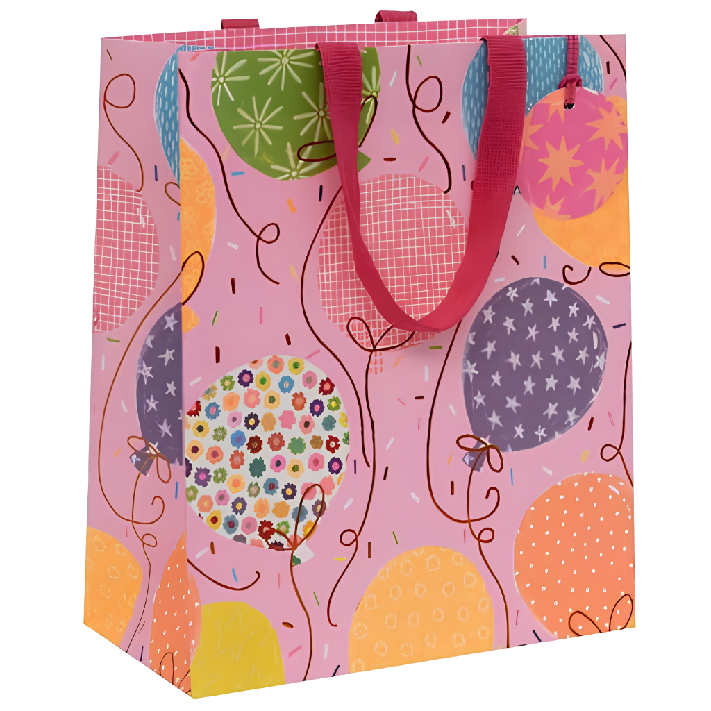 Gift Bag - Pink Balloons [Sz:Medium]
