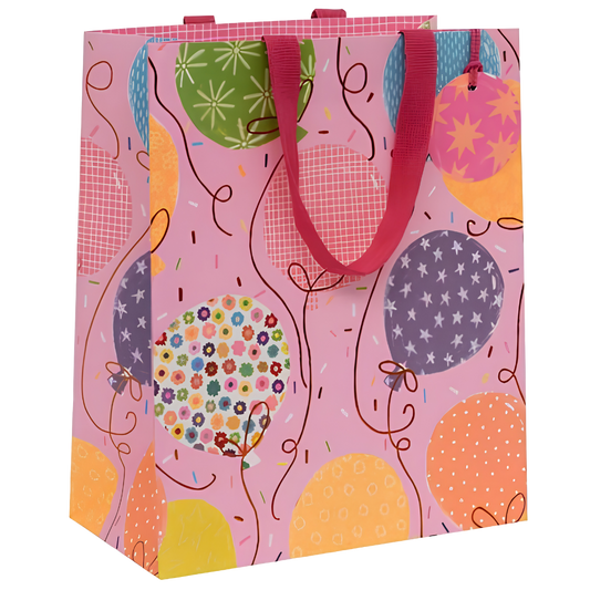 Gift Bag - Pink Balloons [Sz:Medium]