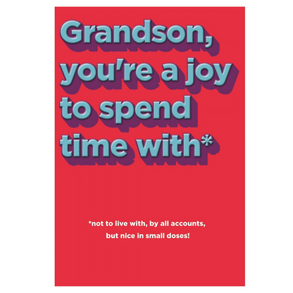 Grandson You're a Joy to Spend Time With*