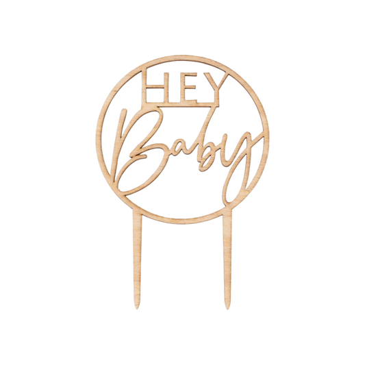 Cake Topper Hey Baby