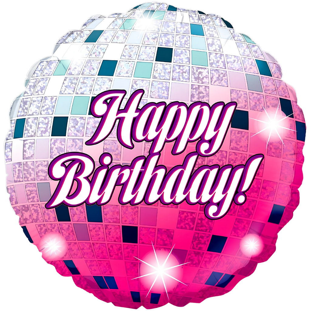 Happy Birthday Holographic Disco Ball
