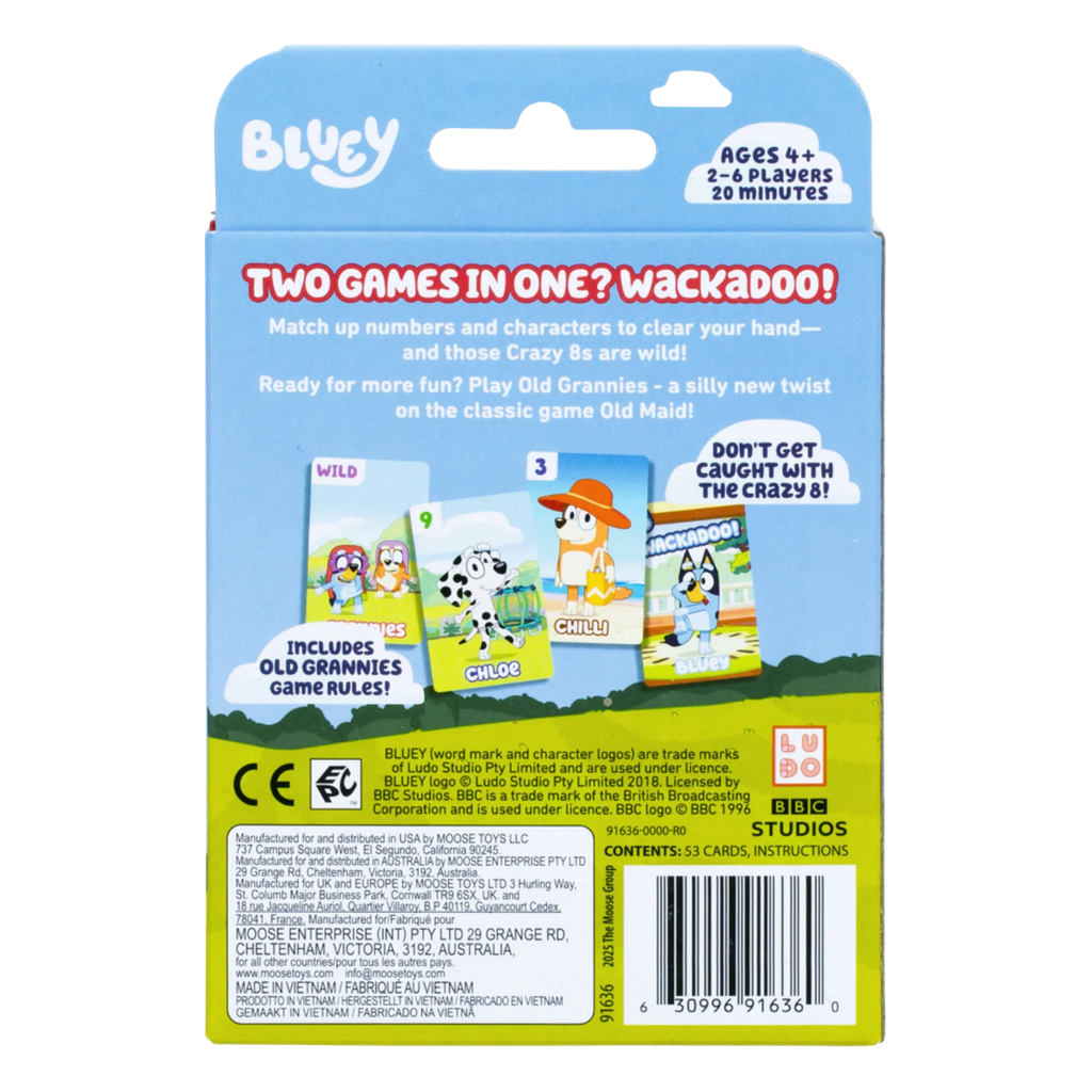 Crazy Eights Bluey Card Game