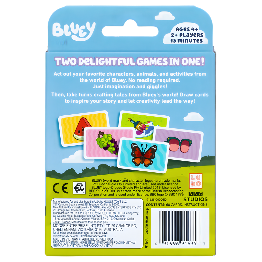 Charades Bluey Card Game