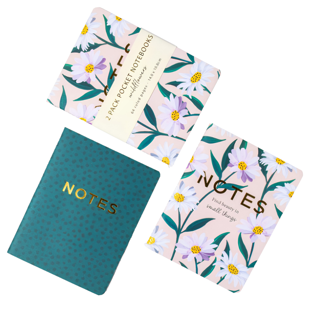2 Pk Notbooks - Wildflowers