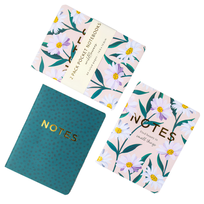 2 Pk Notbooks - Wildflowers