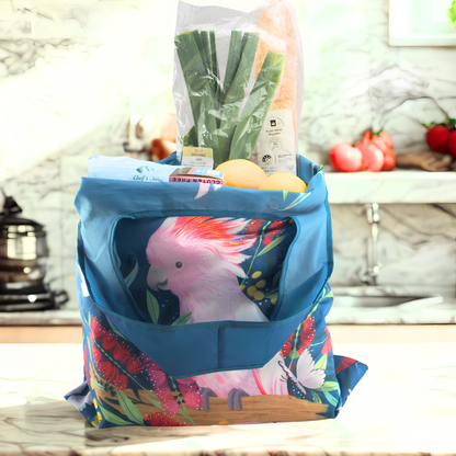 Reusable Shopping Bag - Blushing Pink Cockatoo