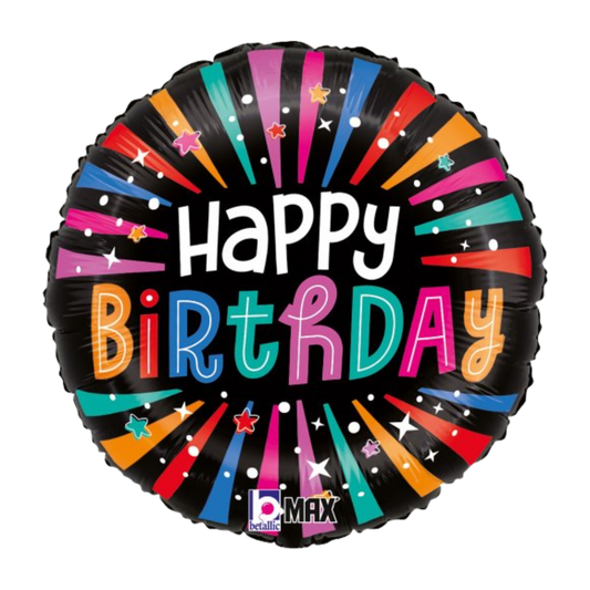 Happy Birthday Bright Stripes