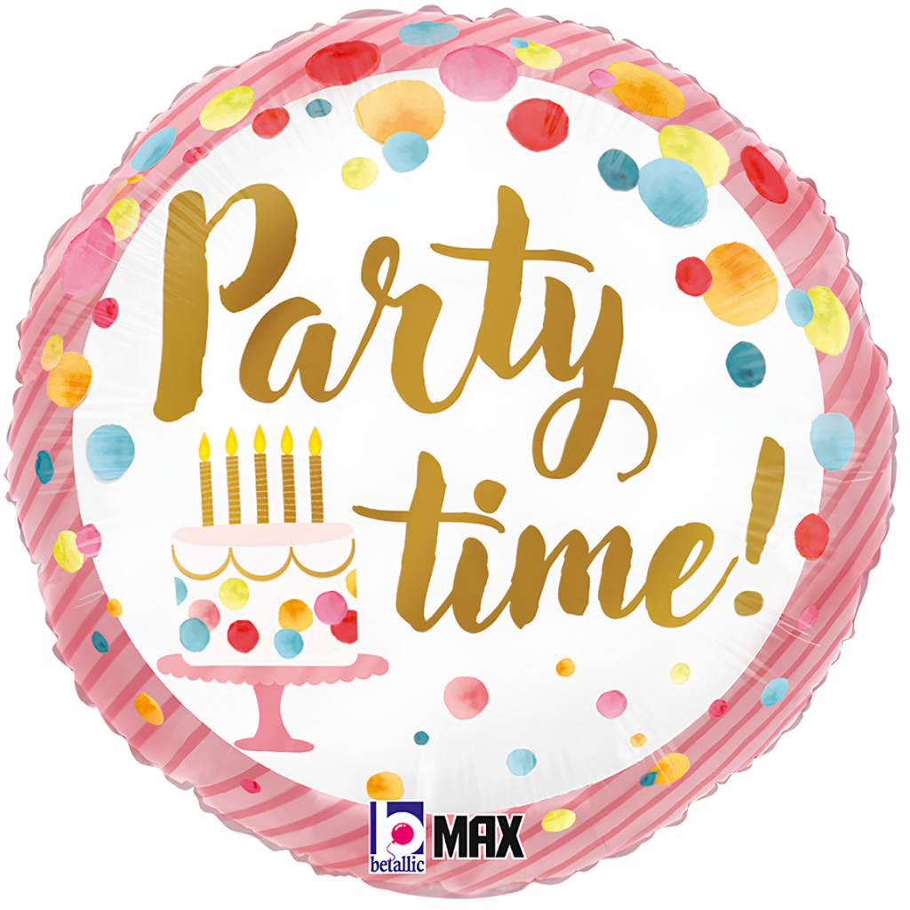 Happy Birthday/ Let's Party Double Sided Pink And Gold