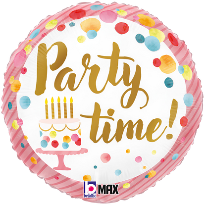 Happy Birthday/ Let's Party Double Sided Pink And Gold
