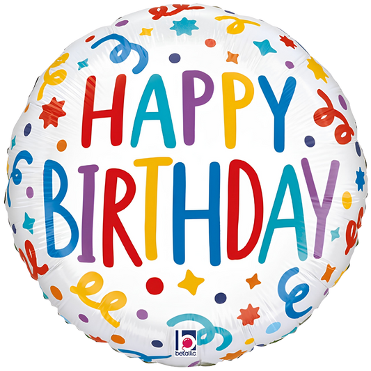 Happy Birthday Bright Streamers