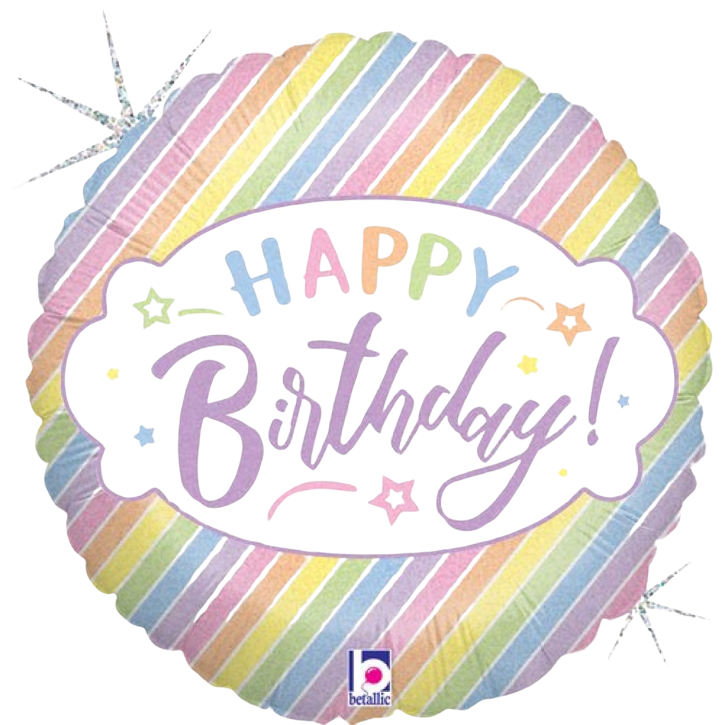Happy Birthday Pastel Rainbow