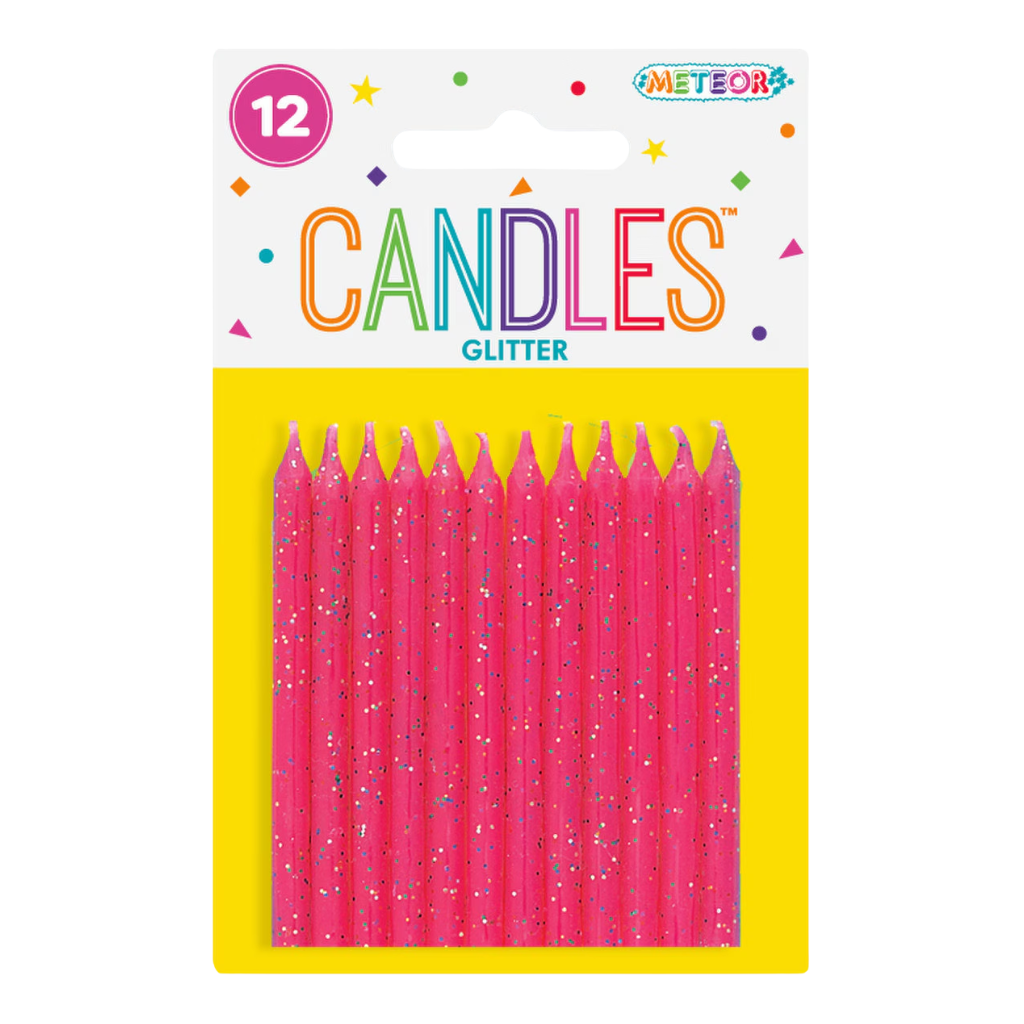 Glitter Candles (12pk) [Col.:PINK]