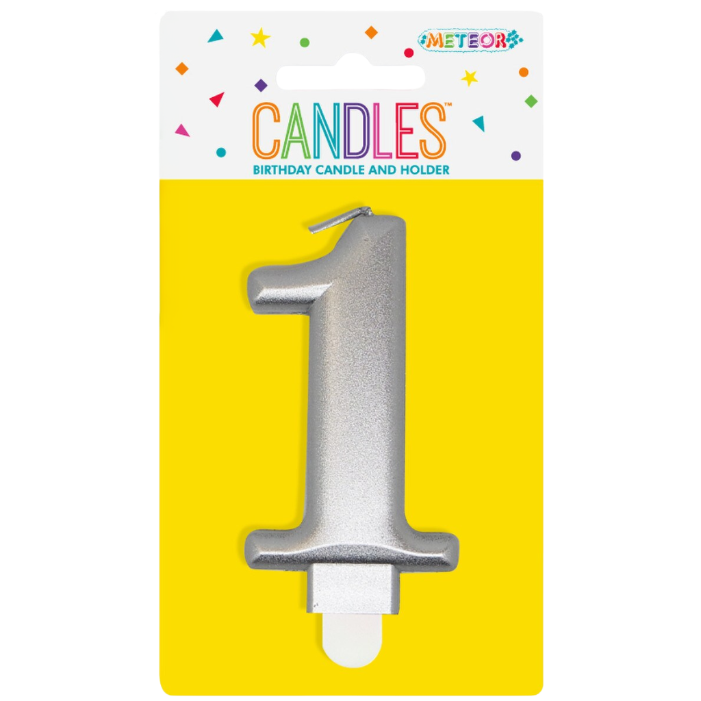 Number Candle 1 [Col.:SILVER]