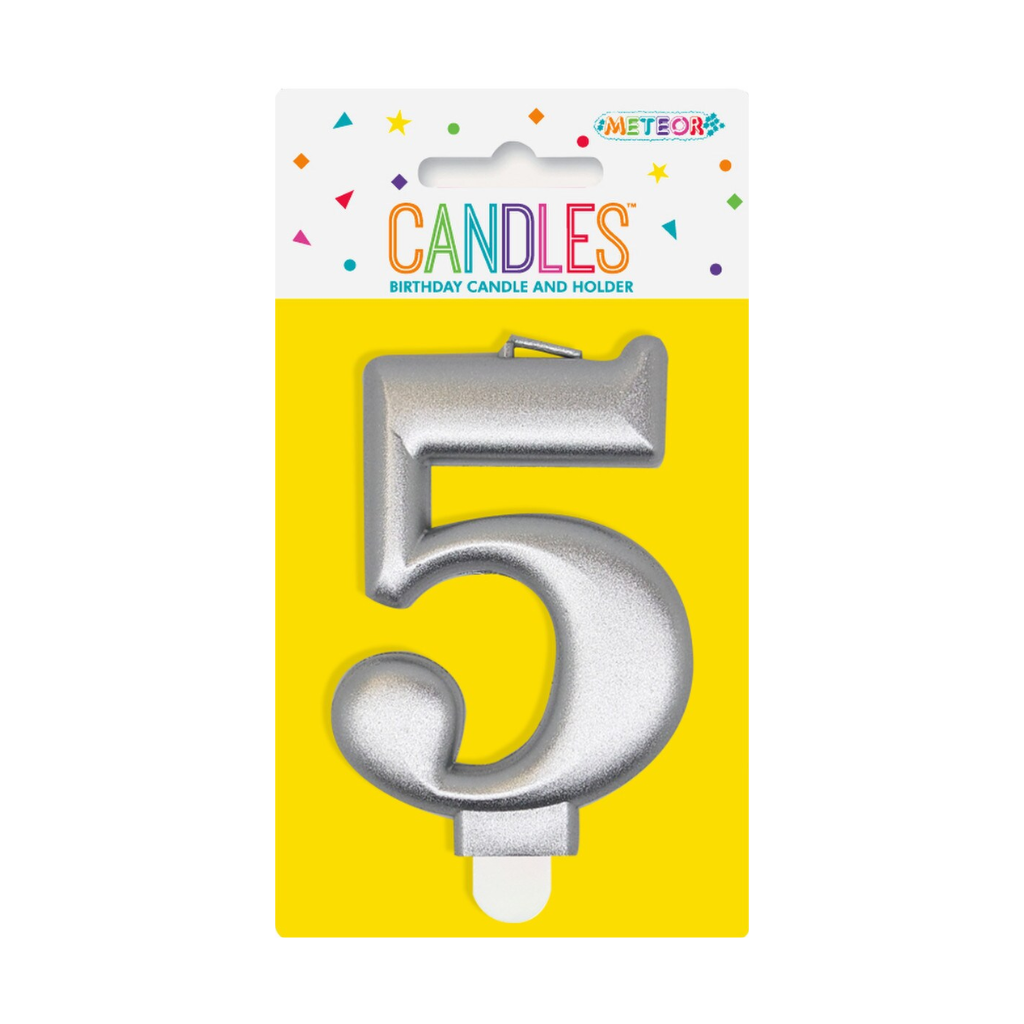Number Candle 5 [Col.:SILVER]