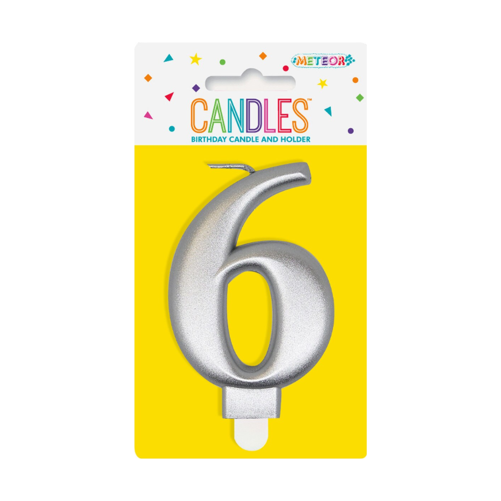 Number Candle 6 [Col.:SILVER]