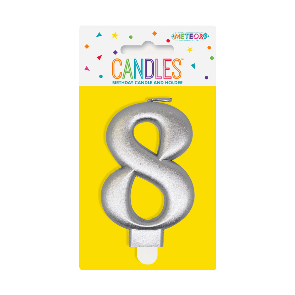 Number Candle 8 [Col.:SILVER]