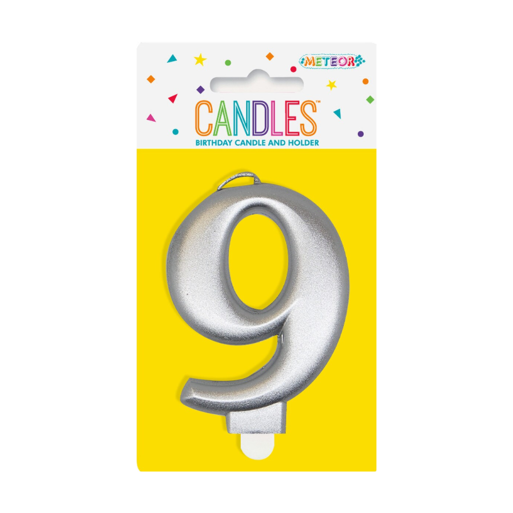 Number Candle 9 [Col.:SILVER]